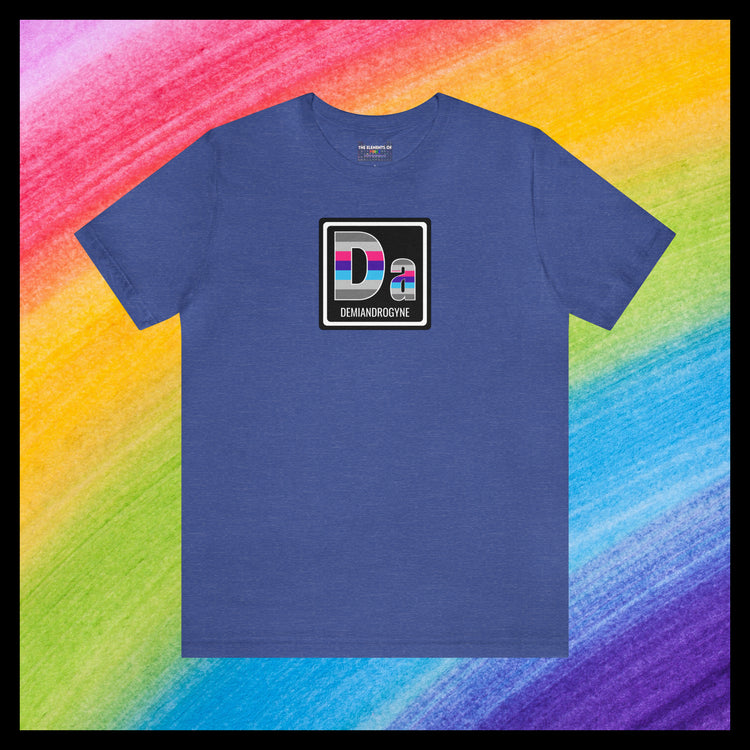 Elements of Pride - Demiandrogyne T-shirt (with element name)