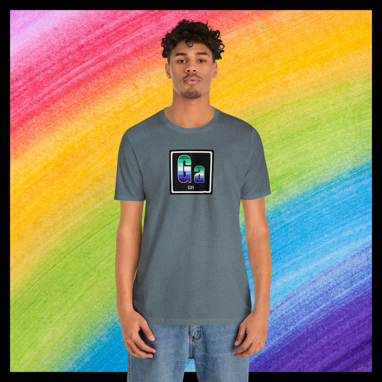 Elements of Pride - Gay T-shirt (with element name)