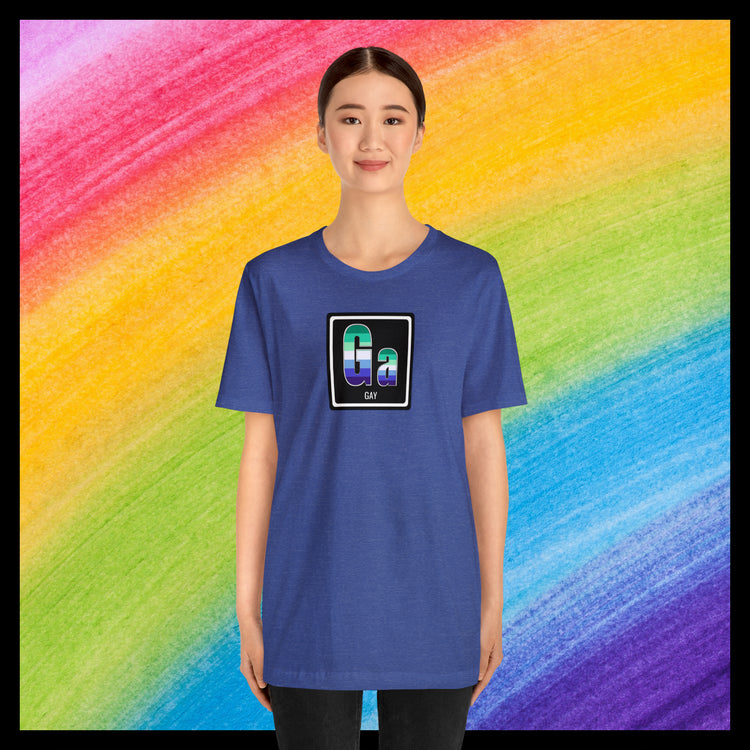 Elements of Pride - Gay T-shirt (with element name)