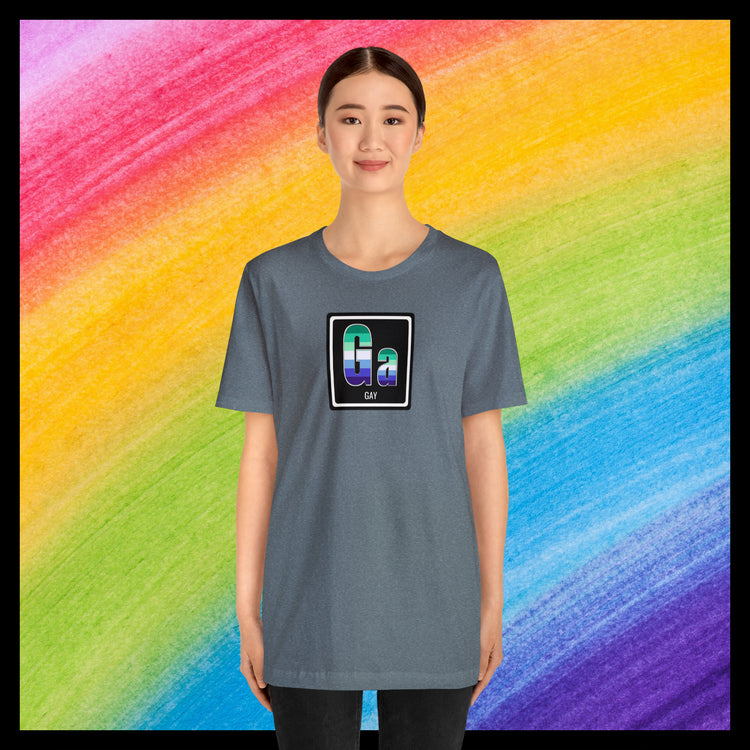 Elements of Pride - Gay T-shirt (with element name)