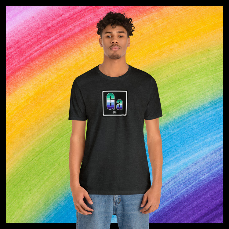 Elements of Pride - Gay T-shirt (with element name)