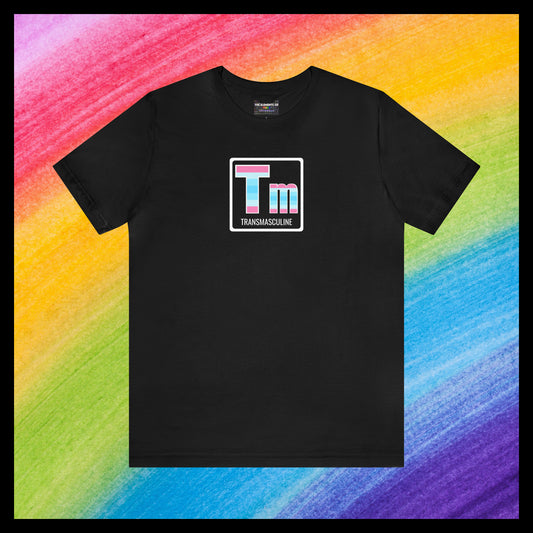 Elements of Pride - Transmasculine T-shirt (with element name)