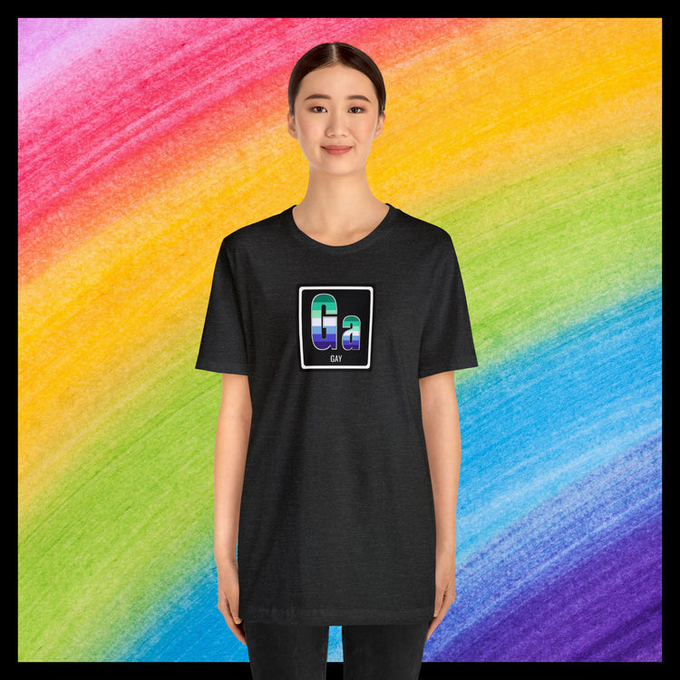 Elements of Pride - Gay T-shirt (with element name)