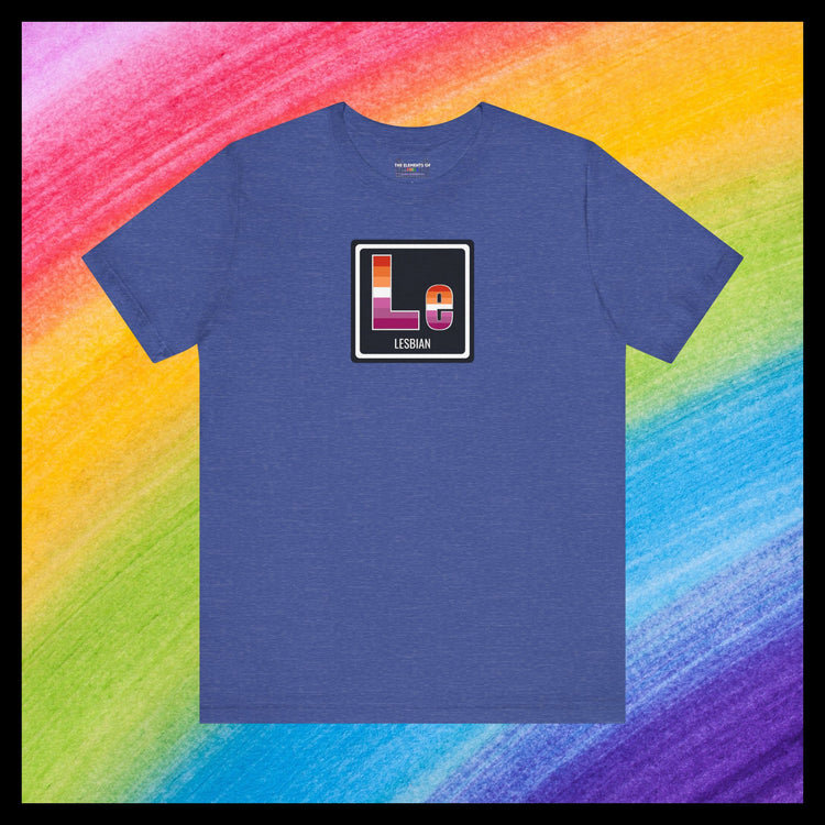 Elements of Pride - Lesbian T-shirt (with element name)