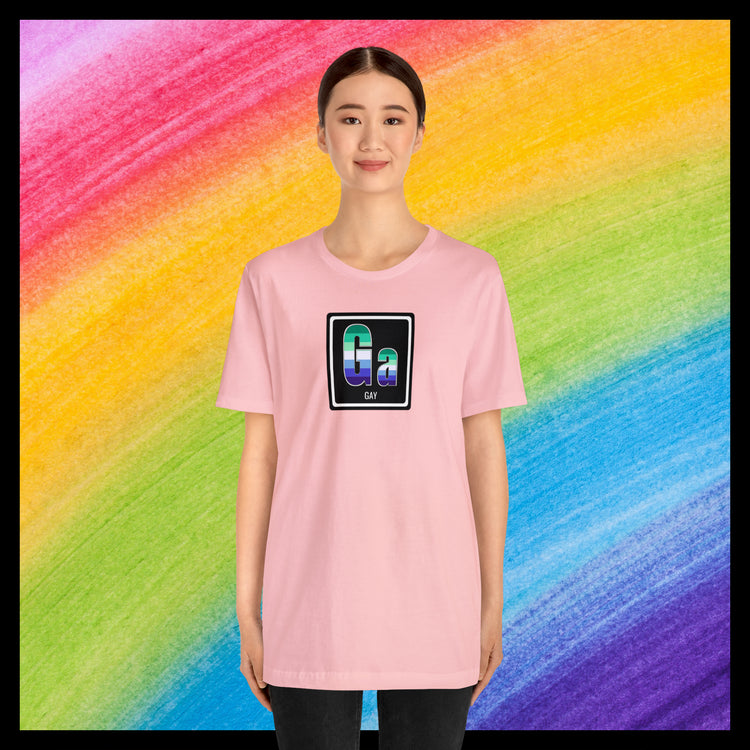 Elements of Pride - Gay T-shirt (with element name)