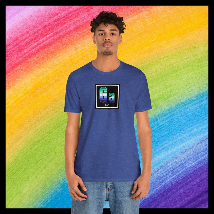 Elements of Pride - Gay T-shirt (with element name)