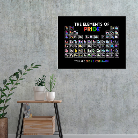 Elements of Pride Periodic Table Poster